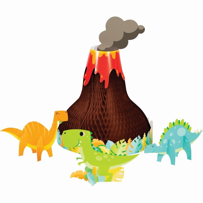 Honeycomb Dinosaur Table Decorations Pack of 4