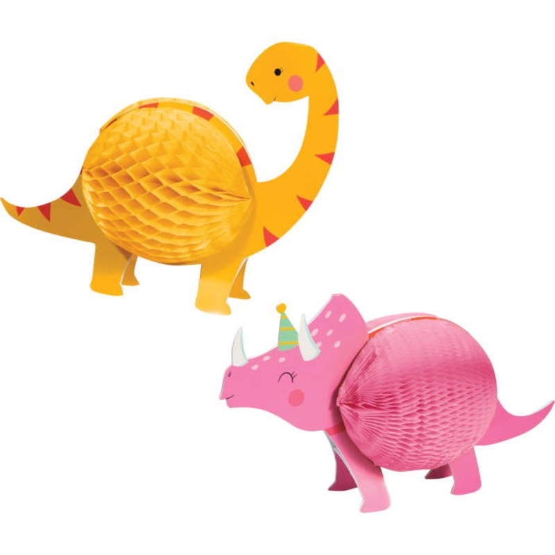Pink Dinosaur Table Decorations Pack of 2