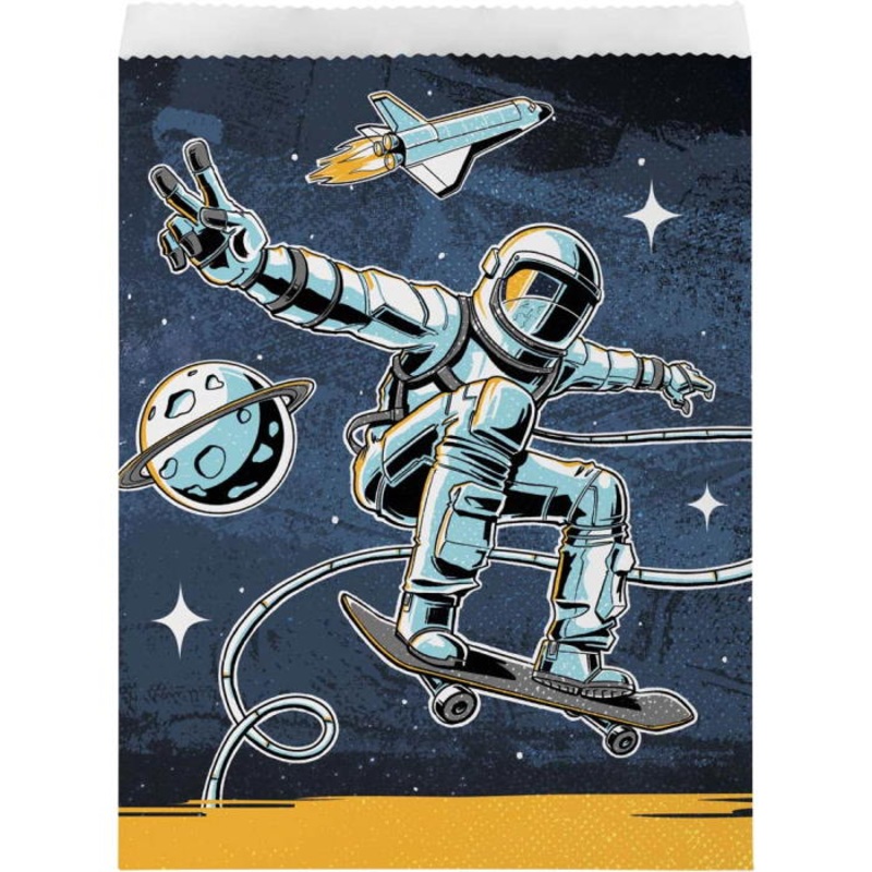 Space Skateboard Party Bags Pack of 8