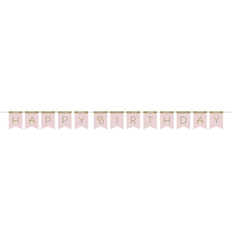 Stylish Swan Happy Birthday Banner Decoration 2.1m - Buy Online