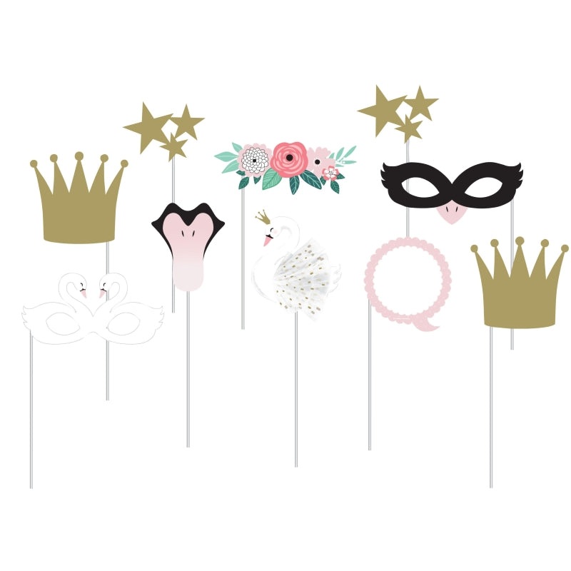 Swan Party Photo Props Pack of 10