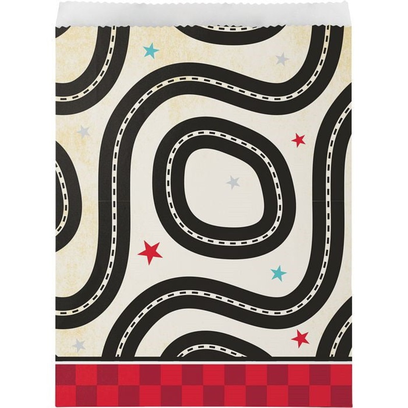 Vintage Race Car Party Favour Treat Bags Pack of 8