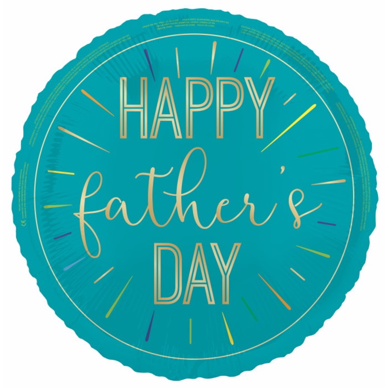 Blue and Gold Happy Father's Day Foil Balloon 18 inches