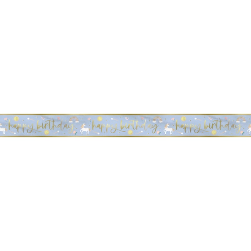 Dainty Unicorn Foil Banner 9ft