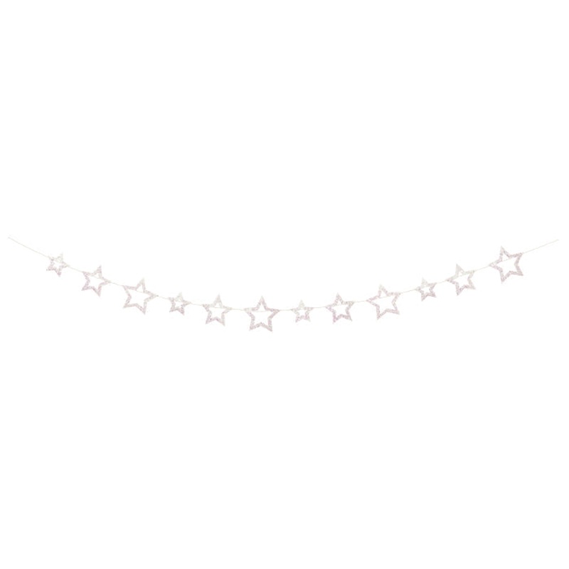Iridescent Star Garland 1.8 metres