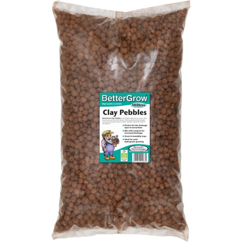 BetterGrow Clay Pebbles for Plants 10 Litres