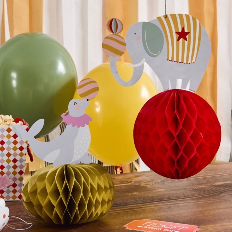 Circus Honeycombs Hanging Decorations - Pack of 2