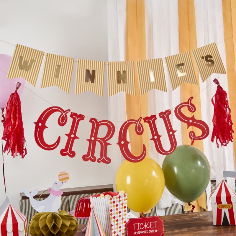 Personalisable Circus Banner x 2 2 metres