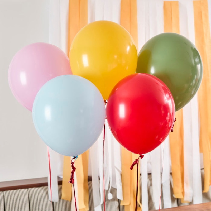 Rainbow Circus Latex Balloons - Pack of 5