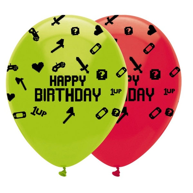 Game on Its Your Birthday Balloon Latex Pack of 6