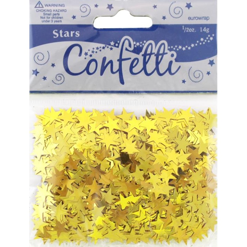 Gold Star Confetti Table Decoration
