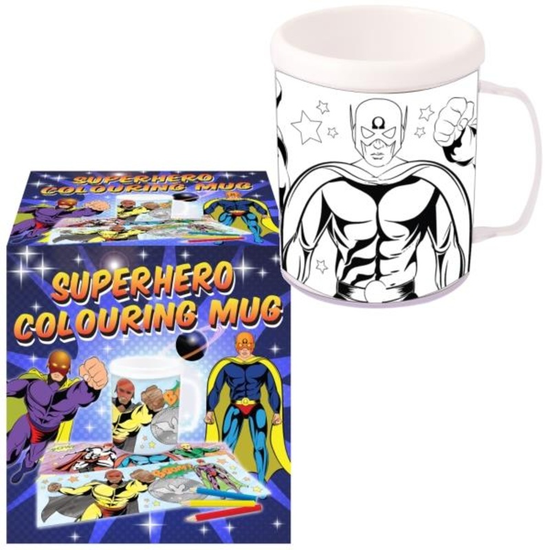 Superhero Colouring Mug Party Favour
