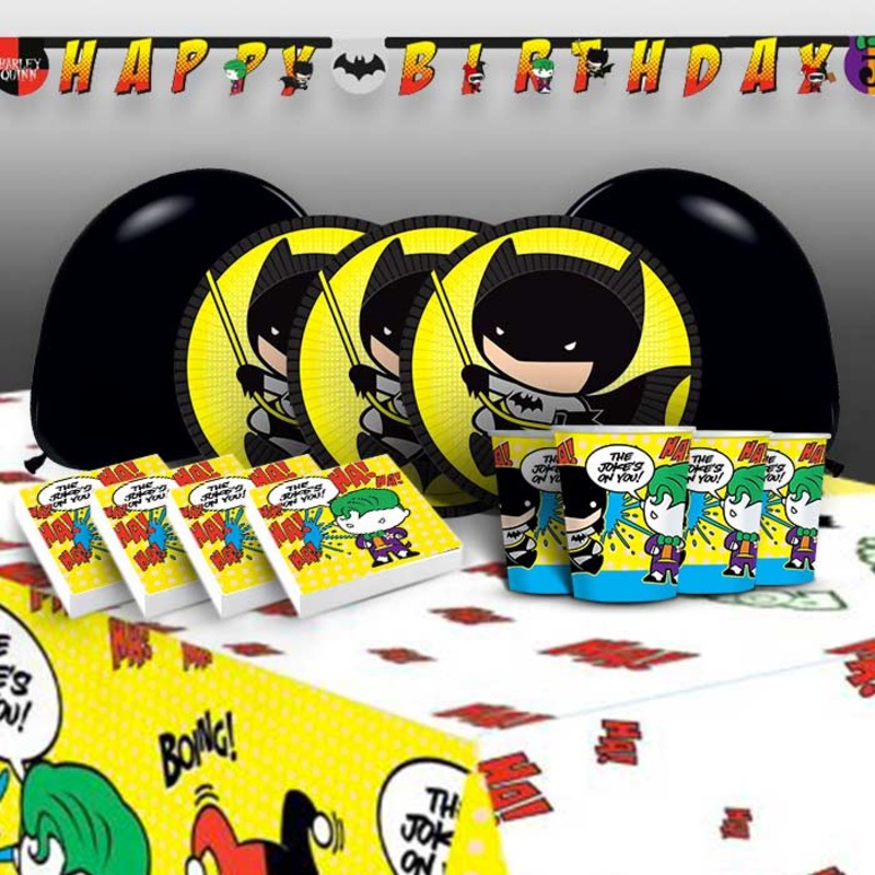 Batman vs Joker Party Kit with Balloons and Decorations