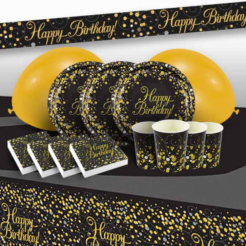Black & Gold Birthday Party Pack (Premium)
