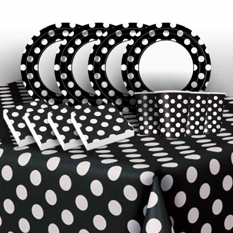 Black & White Polka Dots Party Pack (Starter)
