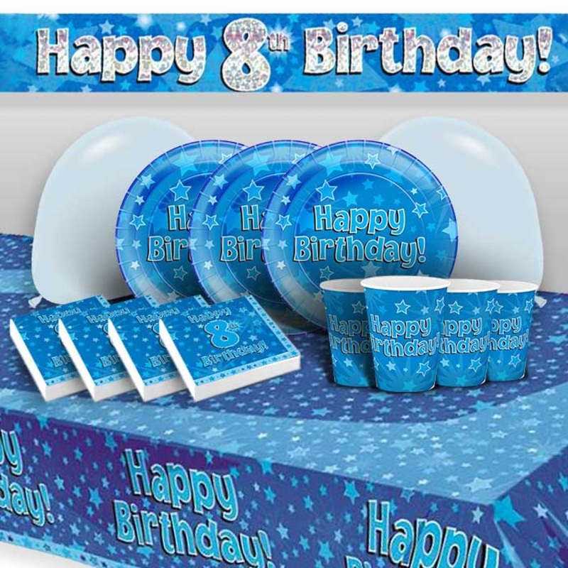 Party Packs - 8th Birthday Blue Star