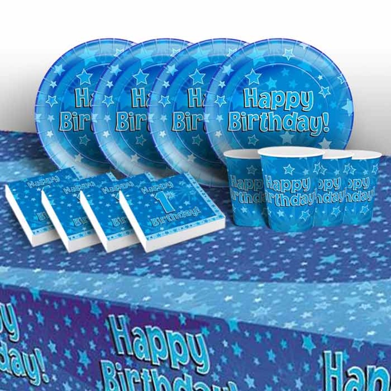 Stars Blue 1st Birthday Party Pack (Starter)