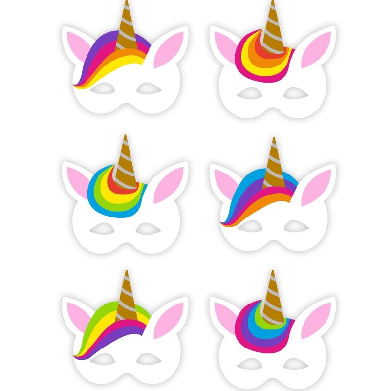 Unicorn Face Masks Party Bag Filler