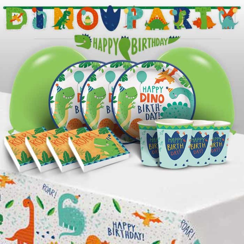 Dino-Mite Dinosaur Party Pack with Banner and Balloons
