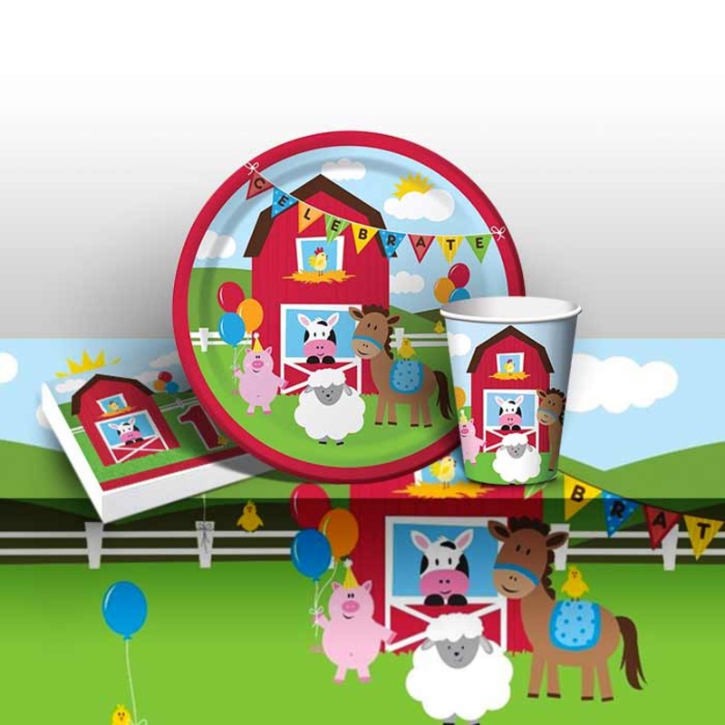 Farm Animal 1st Birthday Party Pack (Starter)