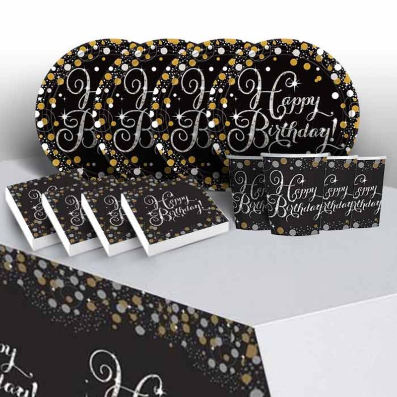 Gold Sparkling Birthday Party Pack (Starter)