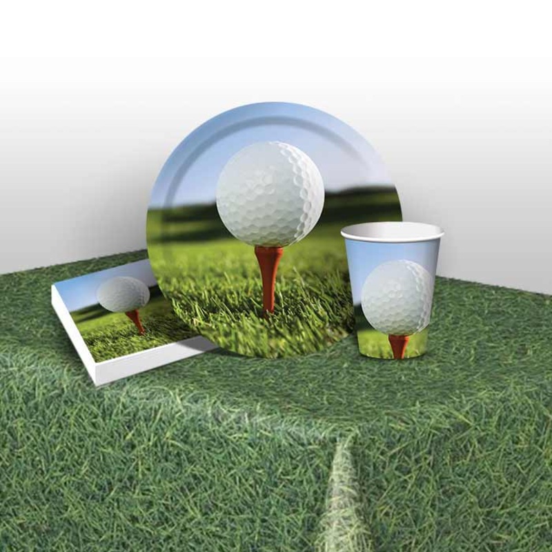 Golf Napkins and Plates Tableware Pack