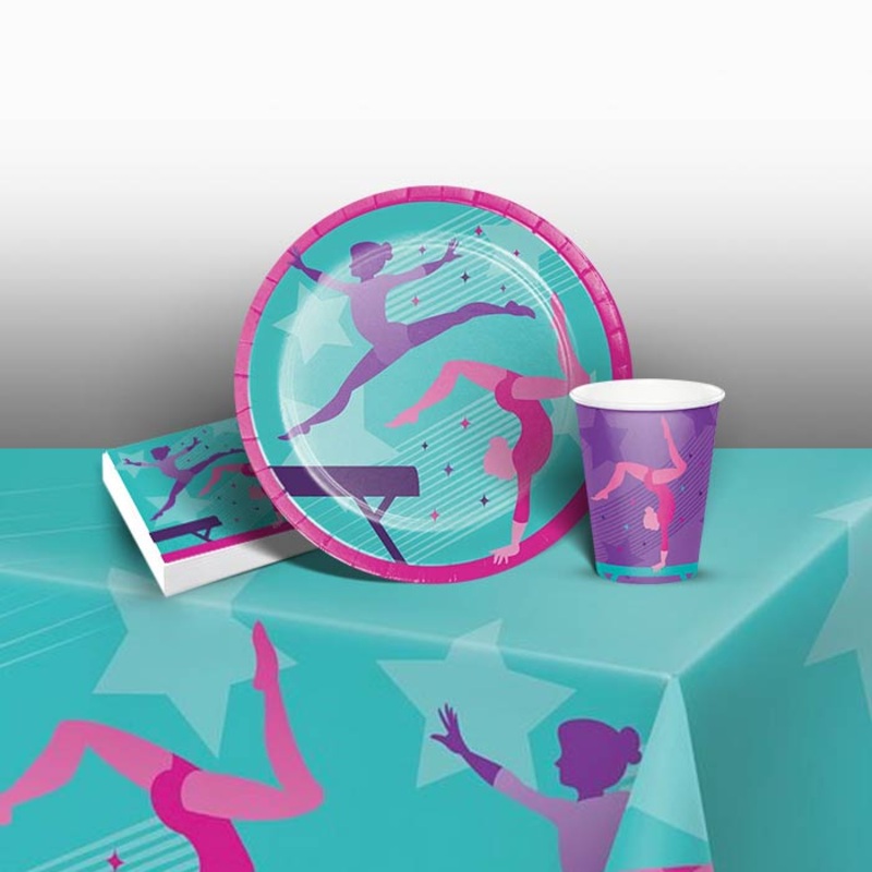 Gymnastics Party Plates and Napkins Pack
