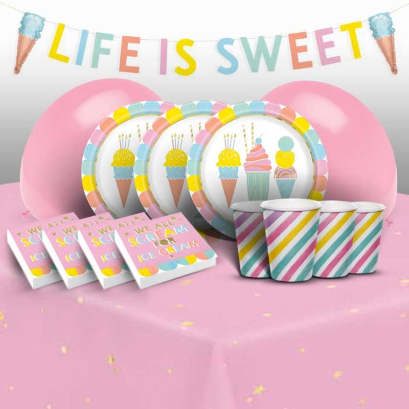 Ice Cream Party Kit with Decorations