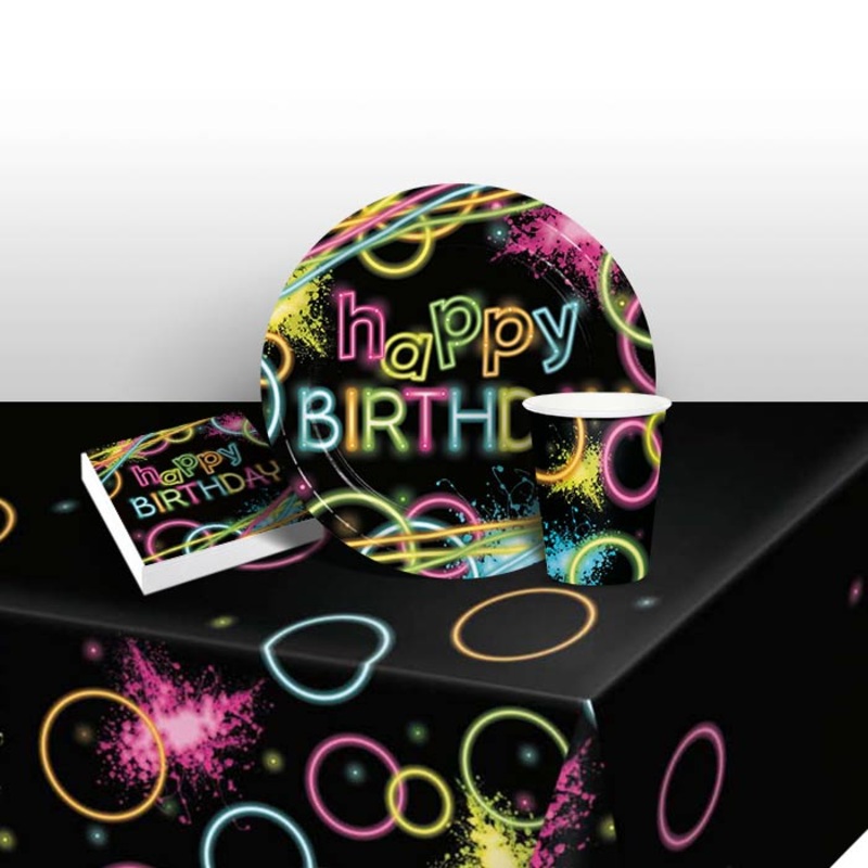 Neon Party Tableware Pack