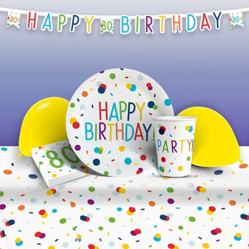 Party Packs - 80th Birthday Rainbow