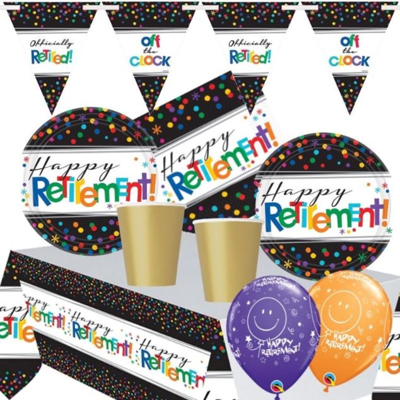 Happy Retirement Party Pack with Decorations