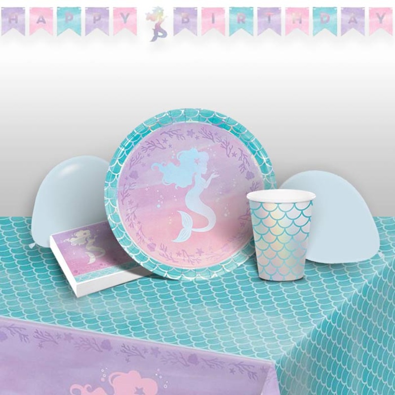 Iridescent Mermaid Birthday Party Pack (Premium)