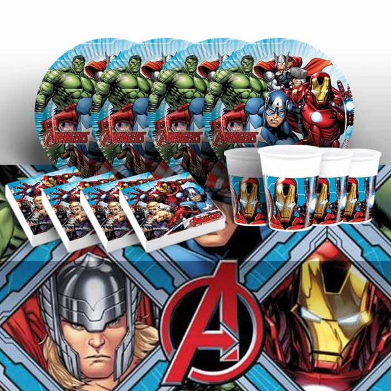 Marvel Avengers Party Plates and Cups Pack