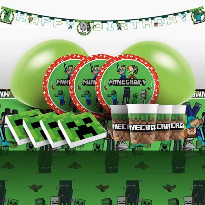 Minecraft Party Pack with Decorations