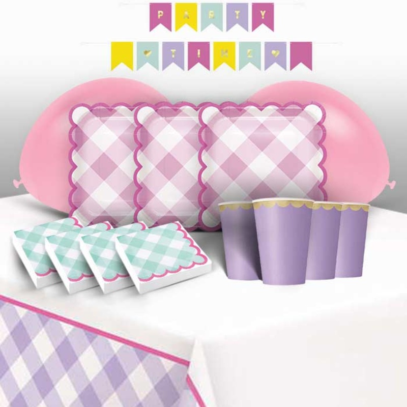 Pastel Gingham Party Pack
