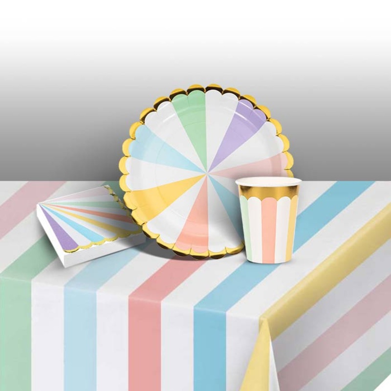 Pastel Stripe Tableware Party Pack