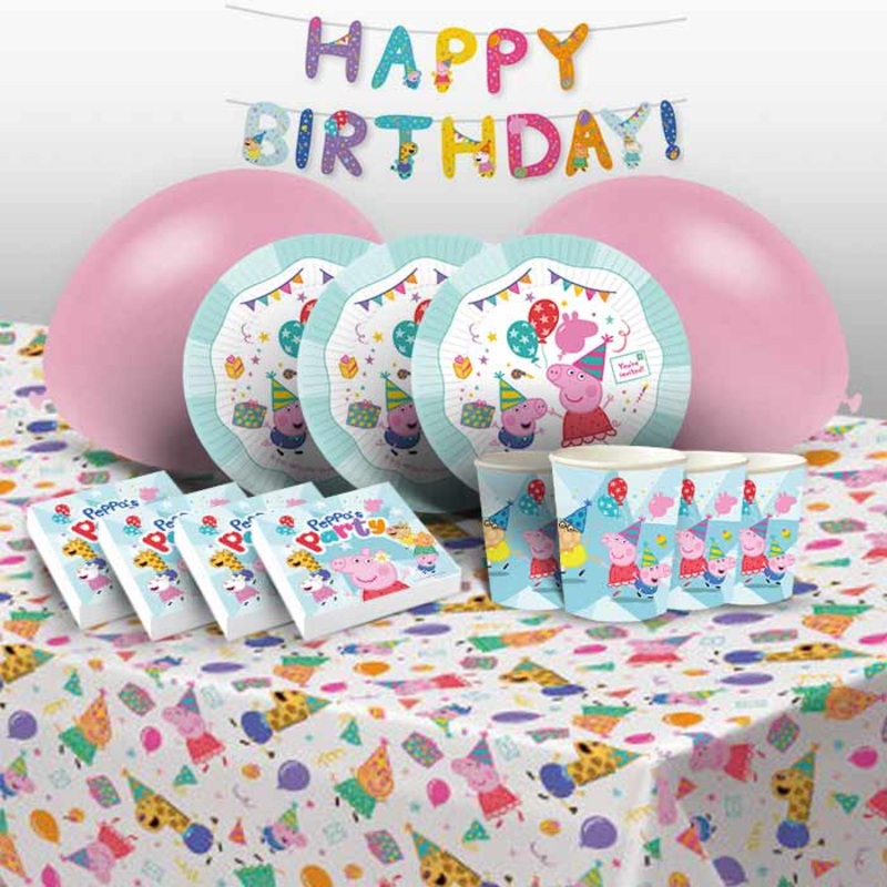 Peppa Pig Tableware Kit with Decorations