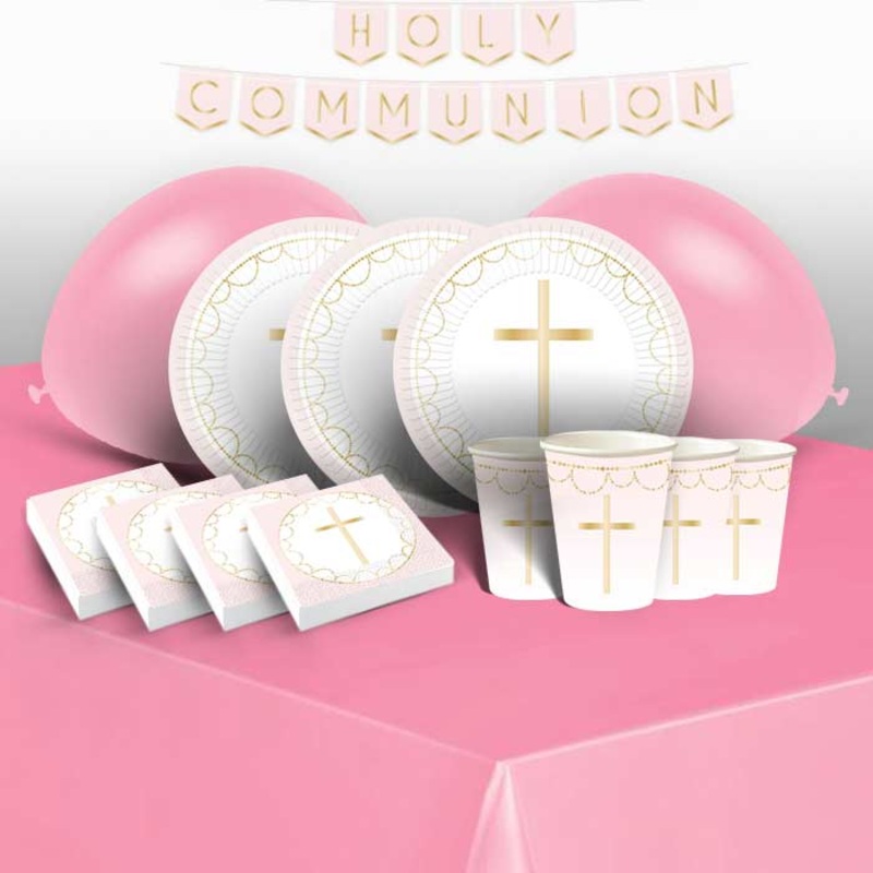 Pink Botanical First Communion Party Pack (Premium)