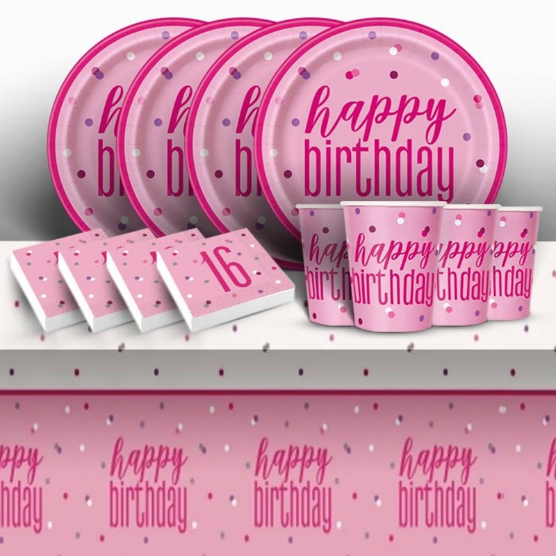 Pink Glitz 16th Birthday Party Pack (Starter)