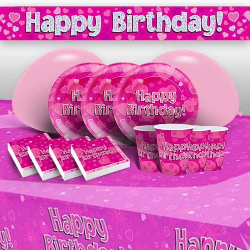 Pink Hearts Birthday Party Pack (Premium)