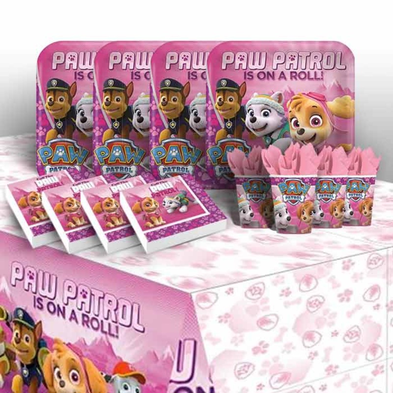 Pink Paw Patrol Tableware Party Pack