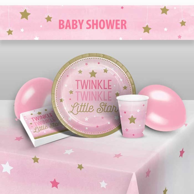 Pink Star Baby Shower Party Pack