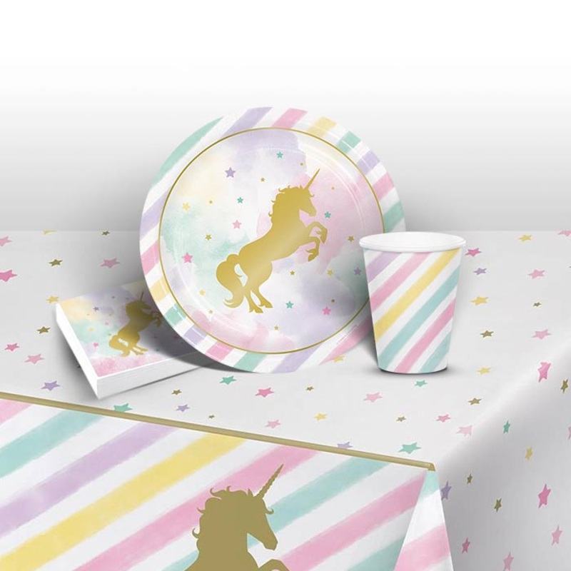 Pastel Unicorn Party Packs (Tableware)