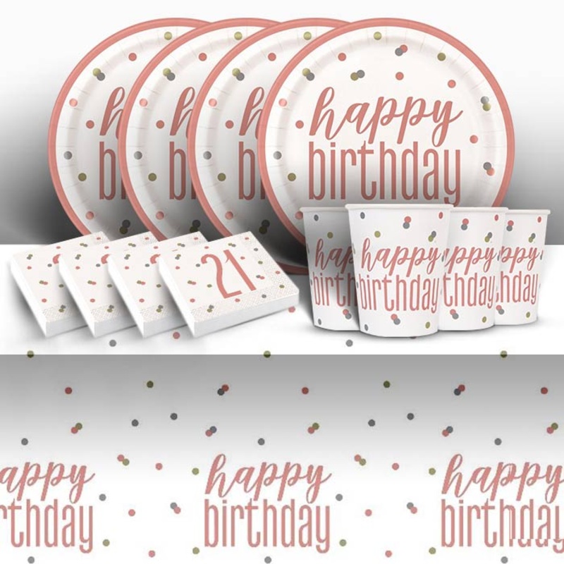 Rose Gold 21st Birthday Party Pack (Starter)