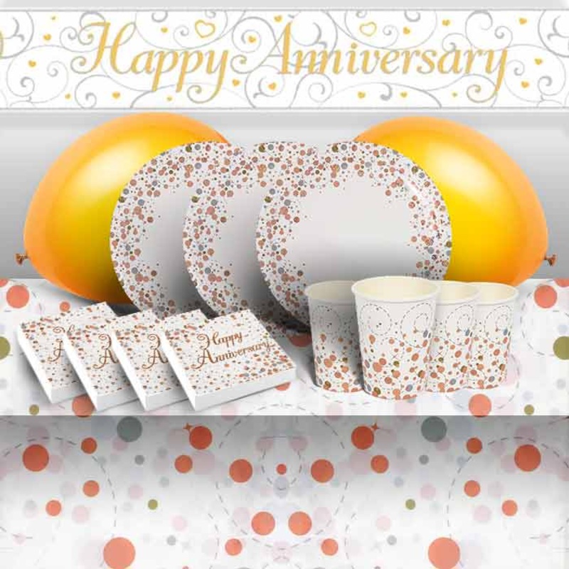 Rose Gold Wedding Anniversary Party Pack