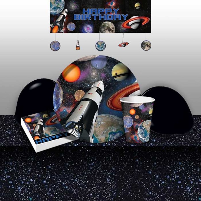 Space Birthday Party Pack with Decor and Balloons