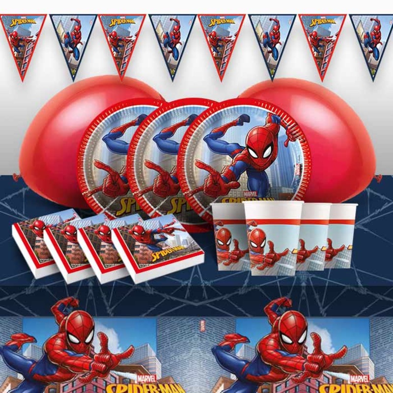 Spiderman Party Packs with Decorations Crime Fighter