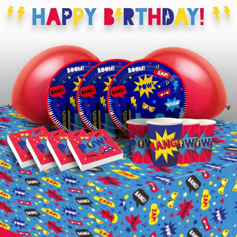 Superhero Red Birthday Party Pack (Premium)