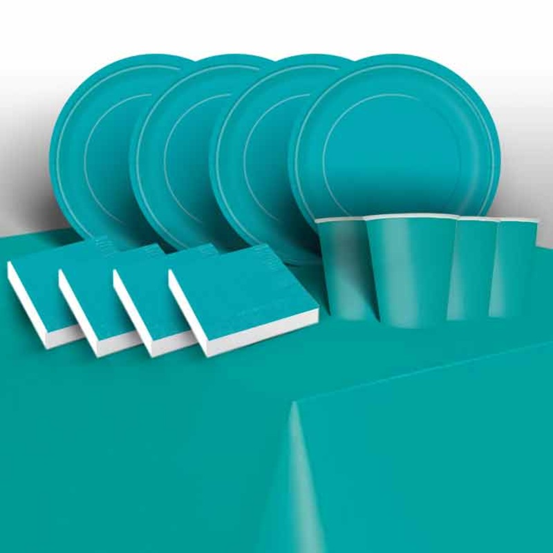 Teal Blue Tableware Party Pack