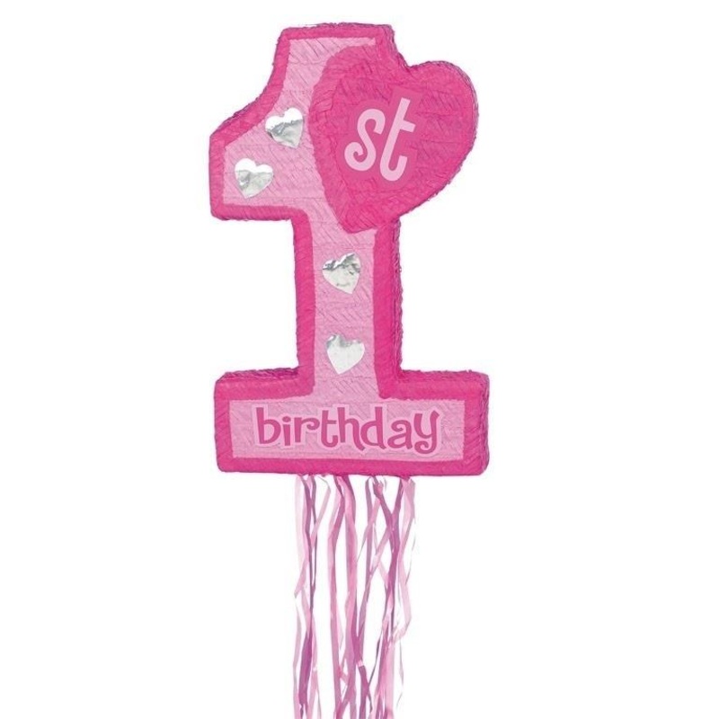 Pink 1st Birthday Pinata